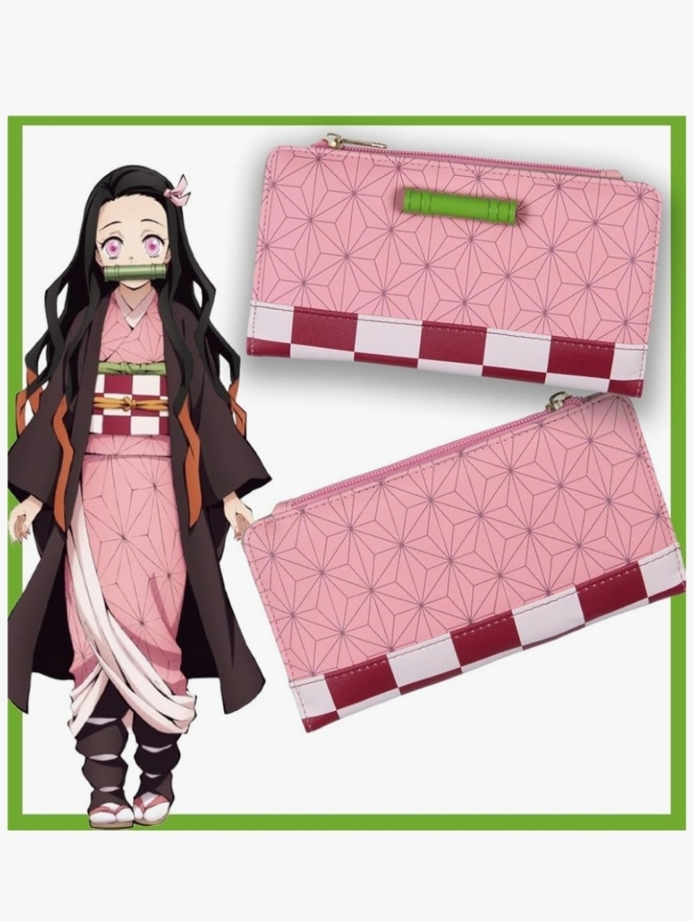 Demon Slayer: Kimetsu no Yaiba Nezuko Kimono Print Continental Flap Wallet
